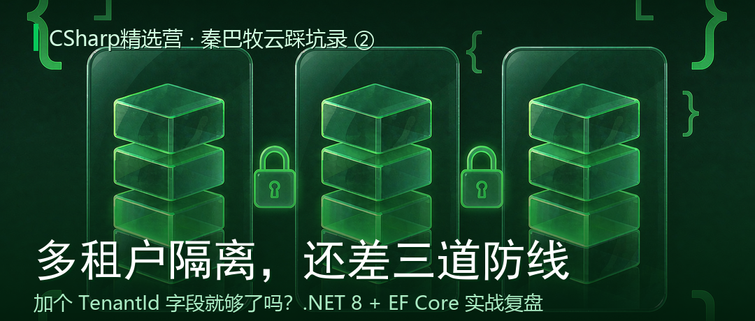 你以为加个 TenantId 字段就算隔离了，其实还差三道防线